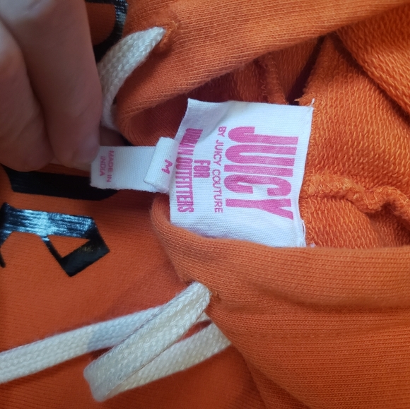 Juicy couture orange baggy hoodie sweater medium - Picture 2 of 5